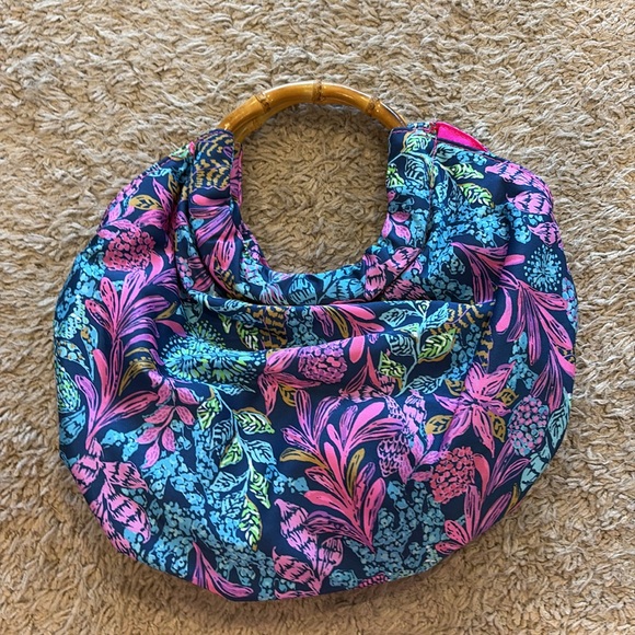 Lilly Pulitzer Bamboo Handle Purse - Picture 4 of 5